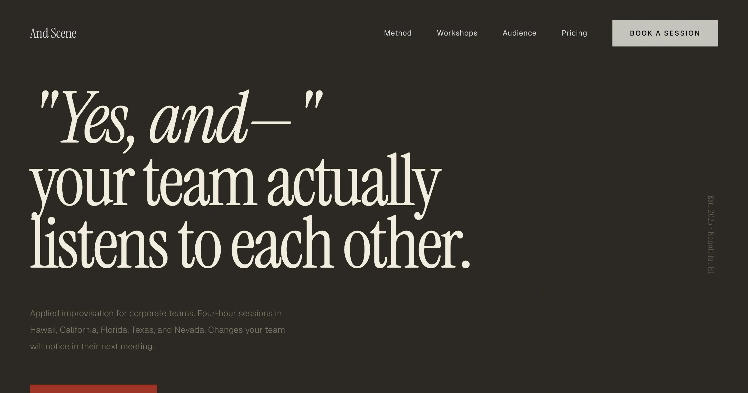 And Scene homepage